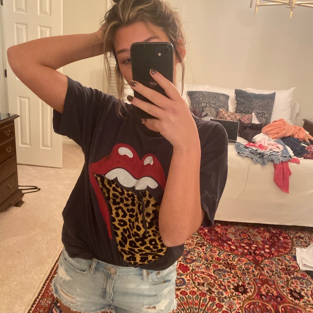 Free people Rolling Stones shirt